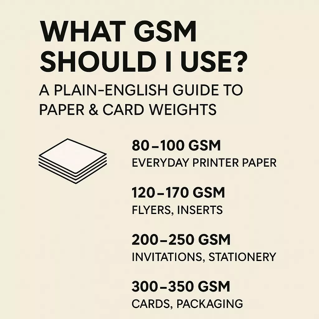 What GSM Should I Use? A Plain-English Guide to Paper & Card Weights.