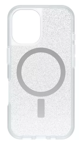 OtterBox React Series - Back cover for mobile phone - MagSafe compatibility - stardust (clear glitter) - for Apple iPhone 16