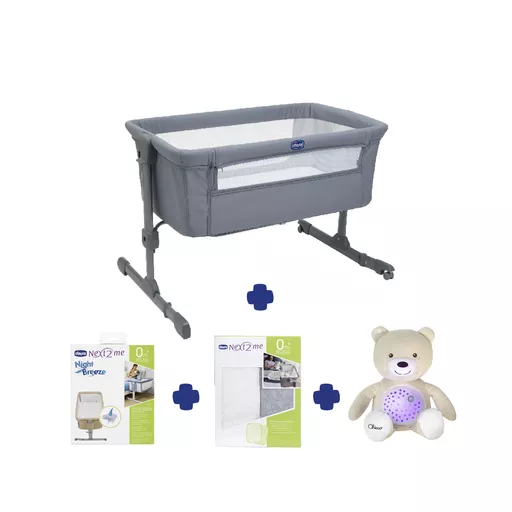 Chicco Next2Me Essential Bundle in Stone
