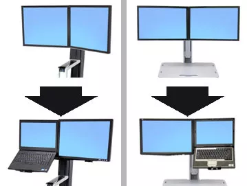Ergotron WorkFit Convert-to-LCD & Laptop Kit from Dual Displays 50.8 cm (20