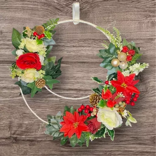 CHRISTMAS DOUBLE LOOP DOOR HANGER - festive decoration