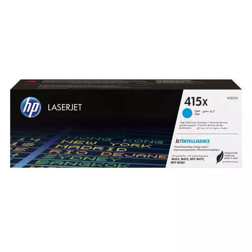 HP W2031X/415X Toner cartridge cyan, 6K pages ISO/IEC 19798 for HP E 45028/M 454