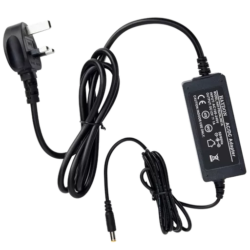 HAYDON MARKETING CCTV Inline Power Supply Lead & UK Plug 12VDC