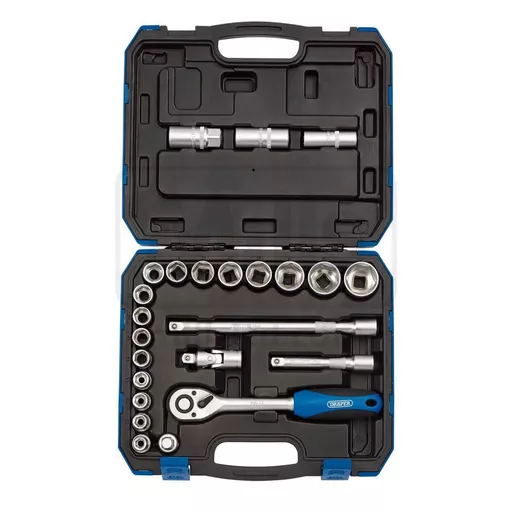 Socket Wrench Set Half Inch Drive Metric 24 Piece
