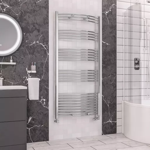 Wendover Curved Multirail 1600 x 750 Chrome