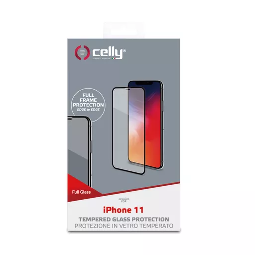 Celly FULLGLASS1001BK mobile phone screen/back protector Clear screen protector Apple 1 pc(s)