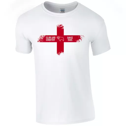 Derby County Club and Country Adult T-Shirt (White)