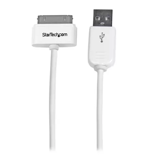 StarTech.com 1m (3 ft) Apple 30-pin Dock Connector to USB Cable for iPhone / iPod / iPad with Stepped Connector
