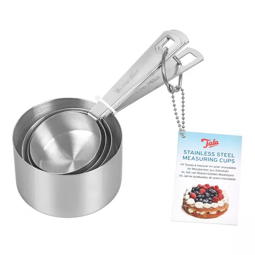 4 STAINLESS STEEL MEASURING CUPS