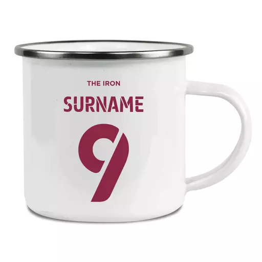 Scunthorpe United FC Back of Shirt Enamel Camping Mug