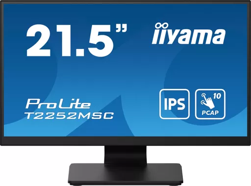 iiyama ProLite T2252MSC-B2 computer monitor 54.6 cm (21.5") 1920 x 1080 pixels Full HD LCD Touchscreen Black