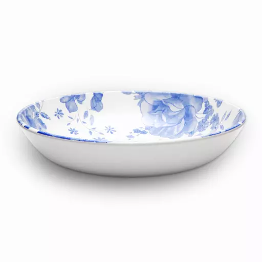 Blue Floral Pasta Bowl Set