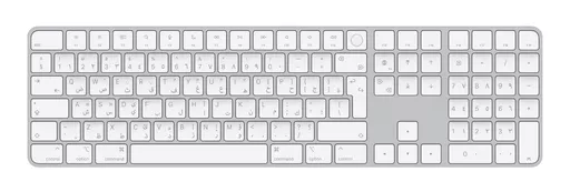 Apple Magic keyboard USB + Bluetooth Arabic Aluminium, White