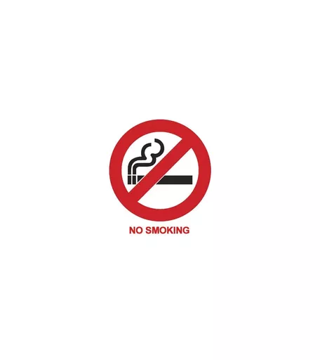 'No Smoking' Adhesive Window Sign - 188mm x 163mm