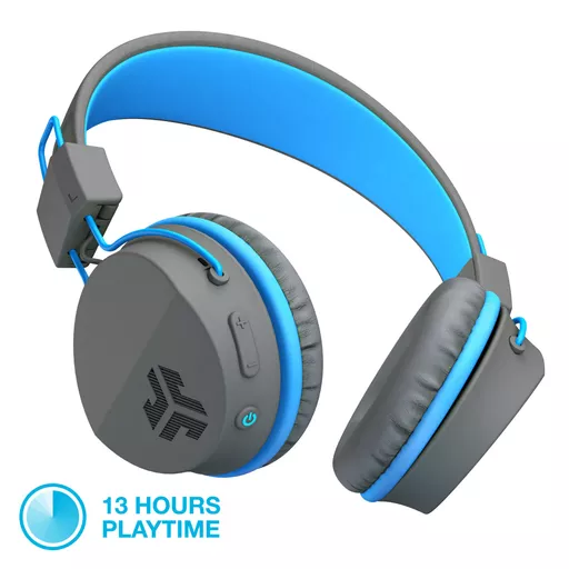 JLab JBuddies Kids Wireless Headphones - Grey/ Blue