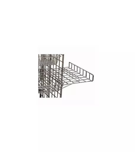 Gridwall Chrome Wire Shelf with Lip