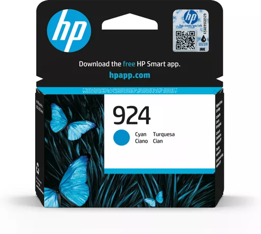 HP 4K0U3NE/924 Ink cartridge cyan, 400 pages ISO/IEC 19752 for HP OJ Pro 8120/e