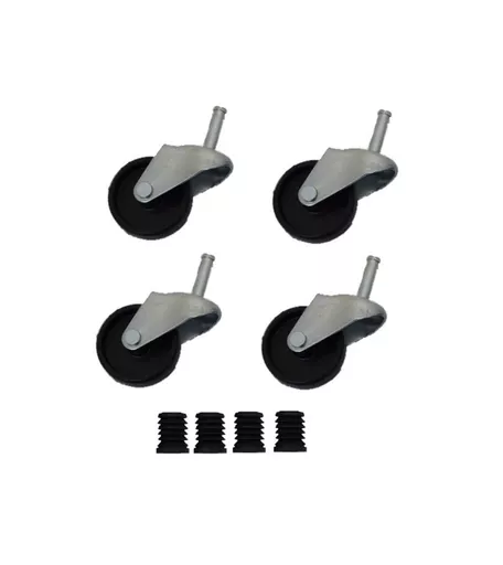 Castor Wheels with Bungs for Clothes Rail - Set of 4