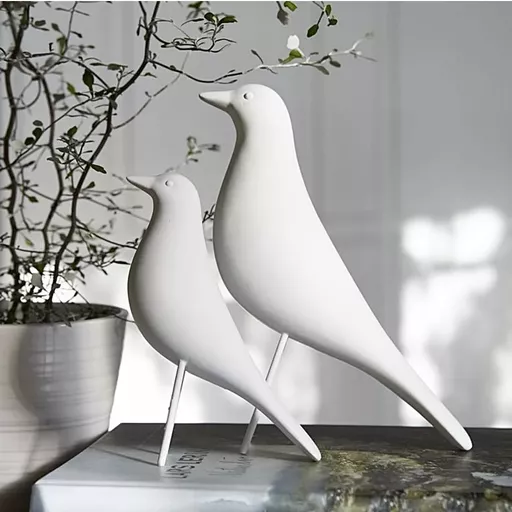 OUT OF STOCK - Decorative Bird, Matt White, Large