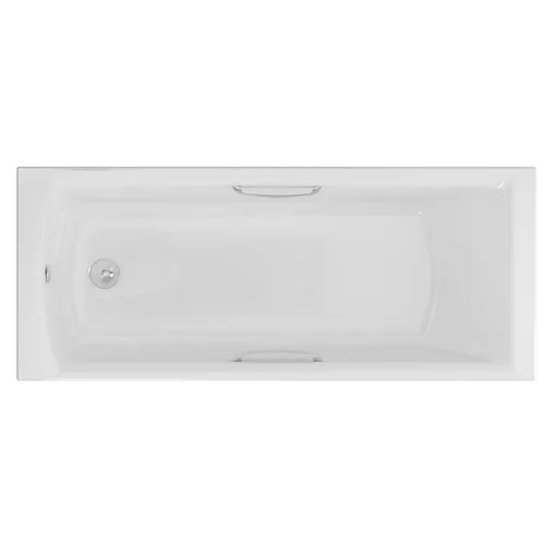 Rockall Single Ended (SE) Twin Grip (TG) 1900 x 900 x 440mm 5mm Bath - White
