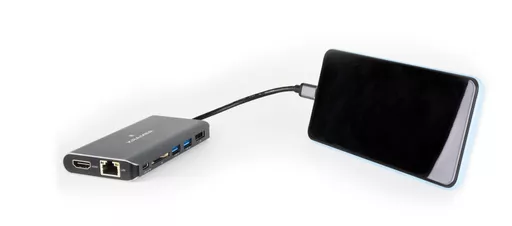Kramer Electronics KDock-3 Wired USB 3.2 Gen 1 (3.1 Gen 1) Type-C Black, Silver
