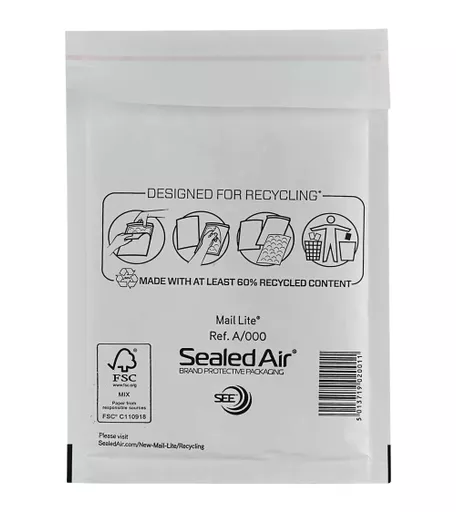 White Padded Envelope 110mm x 160mm (Pack of 200)