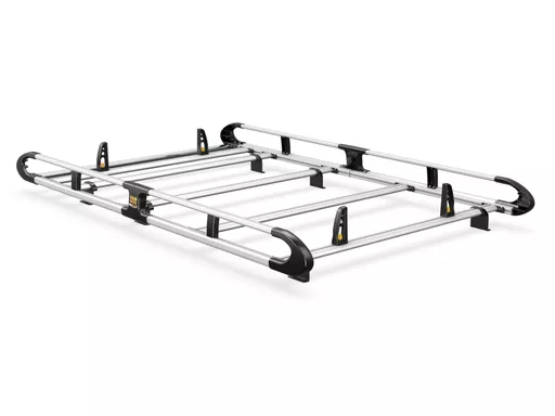 Vauxhall Vivaro 2014-2019 L1, H2 Twin Rear Doors - ULTI Rack+ (Aluminium) - 4 Bar Roof Rack