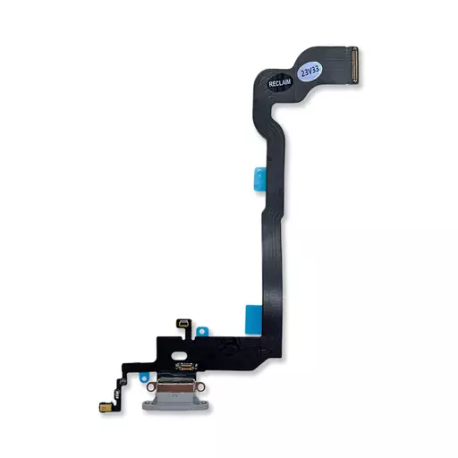 Charging Port Flex Cable (Silver) (RECLAIMED) - For iPhone X