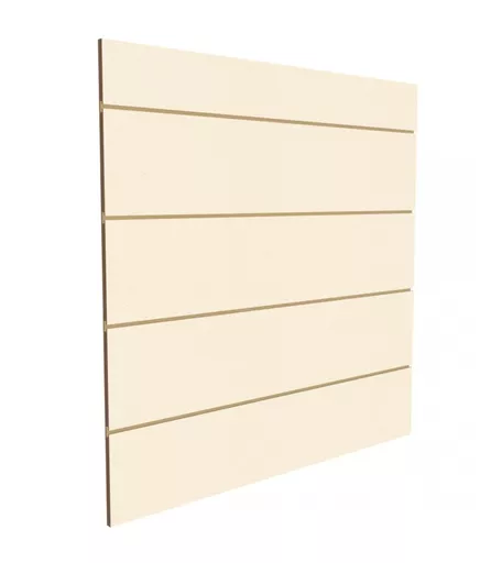 10 x Cream Slatwall Panels - 1.2m x 1.2m