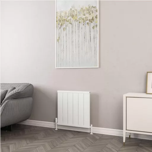 Kingswood Slimline 600 x 610 Aluminium Radiator Matt White