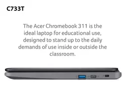 Acer Chromebook C733T-C4UK LPDDR4-SDRAM 29.5 cm (11.6") 1366 x 768 pixels Touchscreen Intel® Celeron® N 4 GB 32 GB Fla