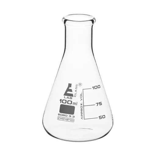 Flask, conical, borosilicate,  graduated, 100 cm3