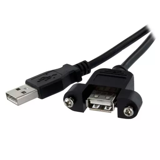 StarTech.com 1 ft Panel Mount USB Cable A to A - F/M