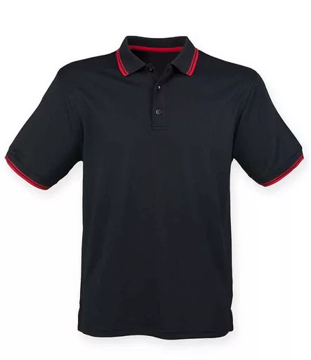 Henbury Coolplus Tipped Polo Shirt