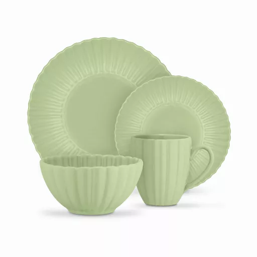 16 Piece Scallop Dinner Set