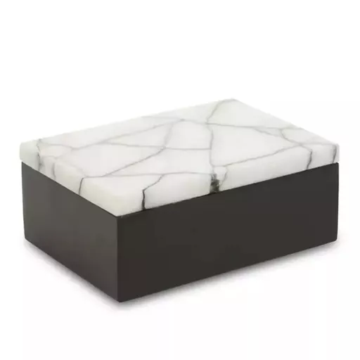 Marble Box, Damira, Black and White - Small