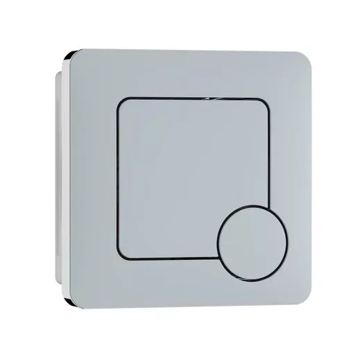 Square Flush Button Chrome