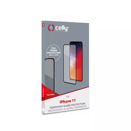 Celly FULLGLASS1001BK mobile phone screen/back protector Clear screen protector Apple 1 pc(s)