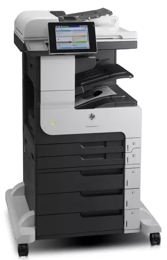 HP LaserJet Enterprise 700 MFP M725z, Black and white, Printer for Business, Print, copy, scan, fax, 100-sheet ADF; Front-facing USB printing; Scan to email/PDF; Two-sided printing