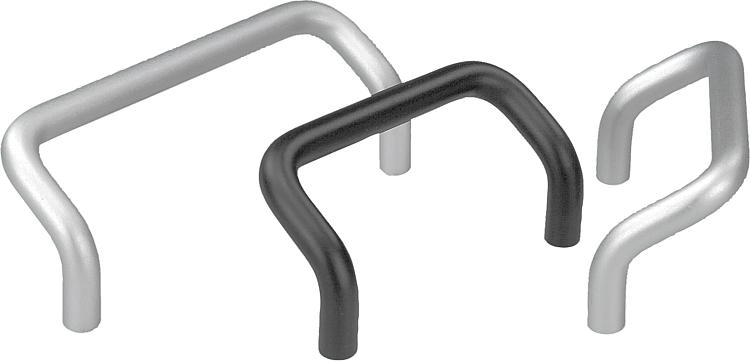 K0219 - Angled Draw-Pull Handles In Aluminium Length 86-180mm