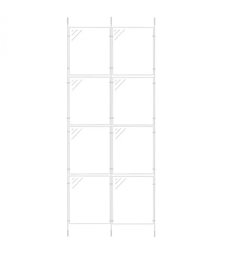 8 x A4 Portrait Double Column Cable Display