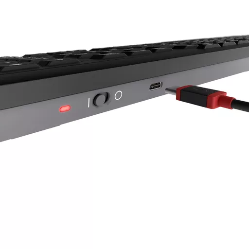 CHERRY Stream Desktop Recharge keyboard Mouse included Universal RF Wireless Black