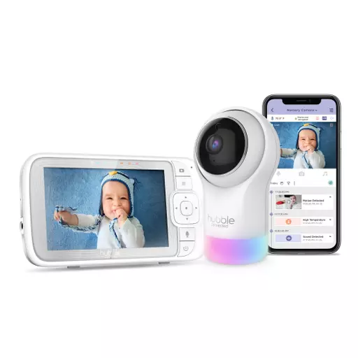 Hubble Nursery Pal Glow Smart WiFi + 5 Inch Baby Monitor