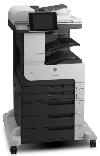 HP LaserJet Enterprise 700 MFP M725z, Black and white, Printer for Business, Print, copy, scan, fax, 100-sheet ADF; Front-facing USB printing; Scan to email/PDF; Two-sided printing