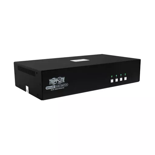 Tripp Lite B002-DP2A4-N4 Secure KVM Switch, 4-Port, Dual Head, DisplayPort to DisplayPort, 4K, NIAP PP4.0, Audio, TAA
