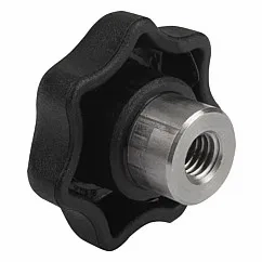 K0153 Star Knobs In plastic With Steel Bush Female Thread Size M5-M16