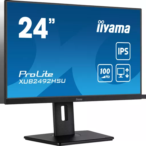 iiyama 24” IPS technology panel with height adjustable stand and 100Hz refresh rate