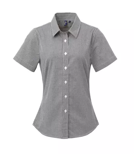 Premier Ladies Gingham Short Sleeve Shirt