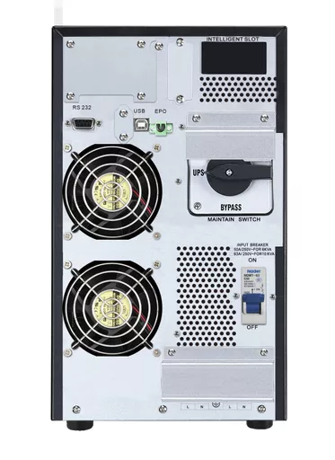 APC Easy UPS On-Line, 10kVA/10kW, Tower, 230V, 1x Hard wire 3-wire(1P+N+E) outlet, Intelligent Card Slot, LCD, Extended runtime, No battery