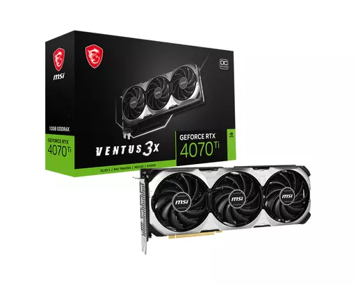 MSI GEFORCE RTX 4070 TI VENTUS 3X E 12G OC graphics card NVIDIA 12 GB GDDR6X